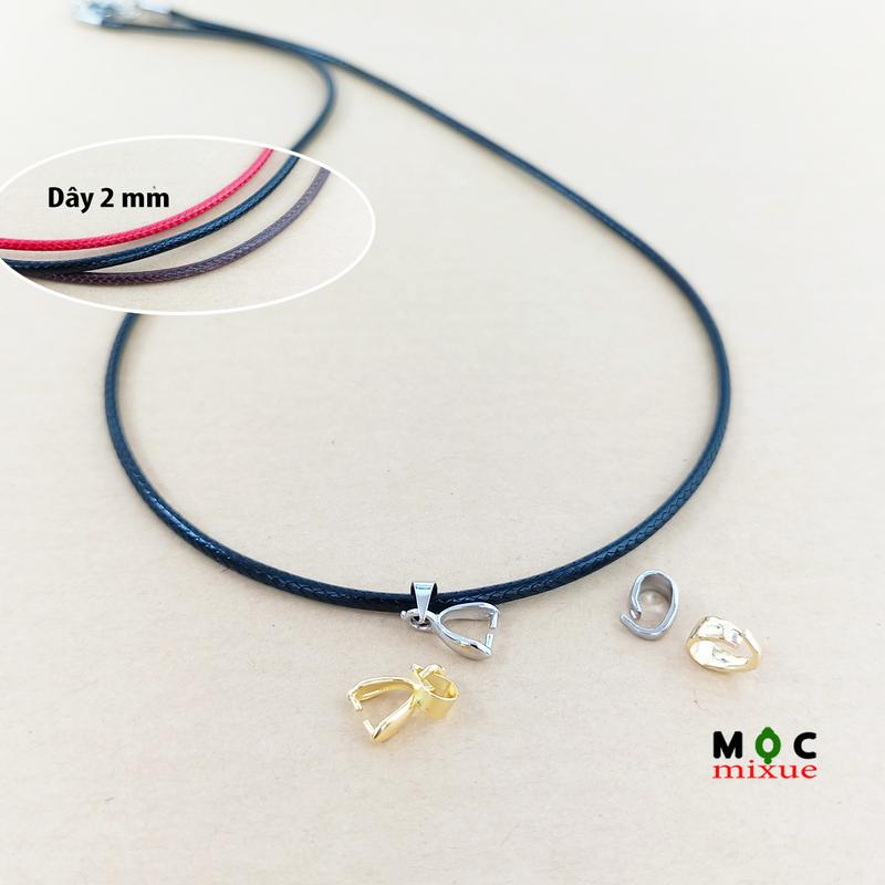   Cỡ 2mm  Dây đeo mặt đá Dây Chuyền sợi 50  45  40cm Chất liệu Sáp Cotton Phong cách Hàn Quốc có móc kẹp mặt đá hoặc không có Mộc mixue 