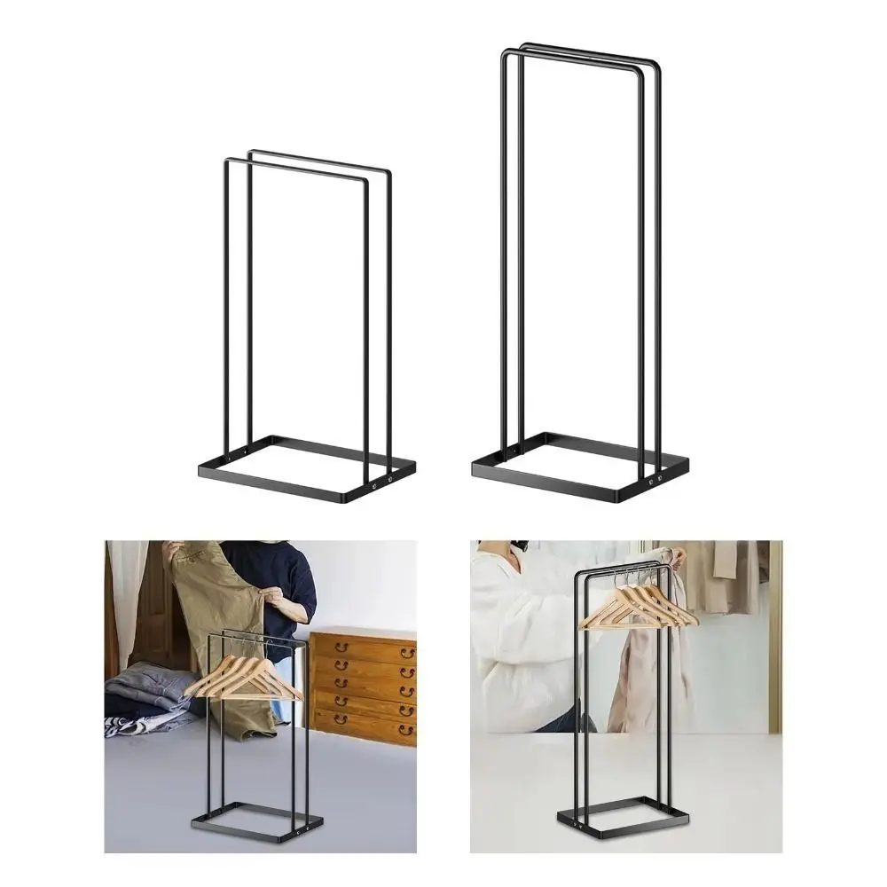 Metal Base Large Capacity Hanger Stacker Rack Space-saving Stacking Shelf Hanger Storage Organizer Detachable Iron Holder Hanger Stand Home Laundry
