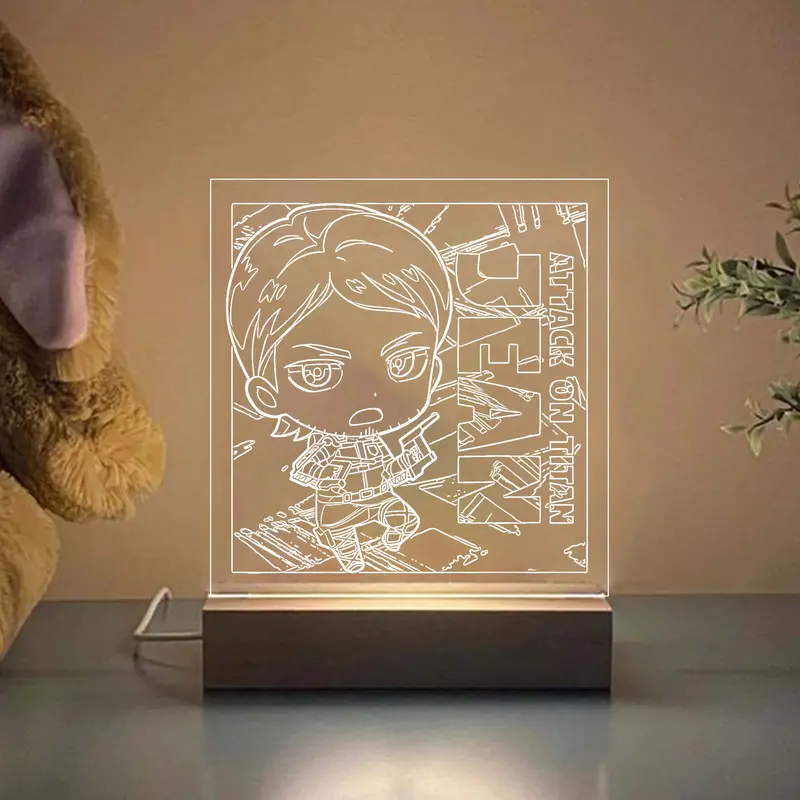 Lampu Hias Lampu Tidur Akrilik LED Anime Attack On Titan / Standing Lamp Acrylic LED Anime Attack On Titan 1