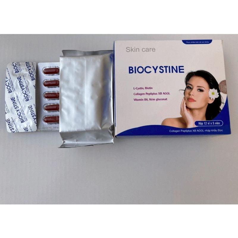 Viên uống Biocystine hỗ trợ đẹp da, chống lão hóa, mọc tóc, mọc mónġ (30 viên) cystine 1