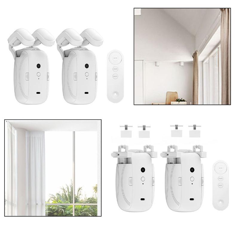 2pcs For Tuya Wifi Smart Curtains Robot Wireless Automatic Curtain Opener Motor 7