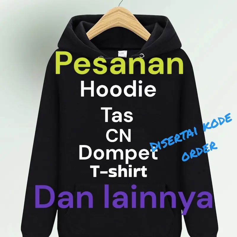 Pesanan barang hoodie, kaos, jaket atau apapun brand menara cuan 0