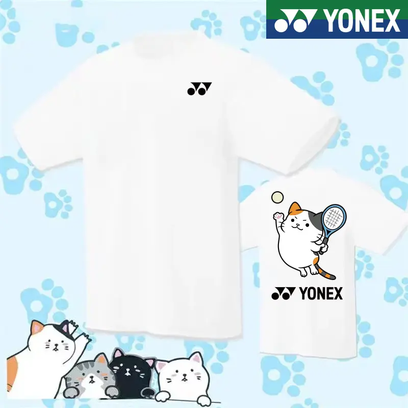 Yonex Badminton T-shirt Table Tennis Top Men's and Women's Quick Drying Short Sleeve Clothing Sports Breathable Sweat-absorbing and Quick Drying Training Team Jersey