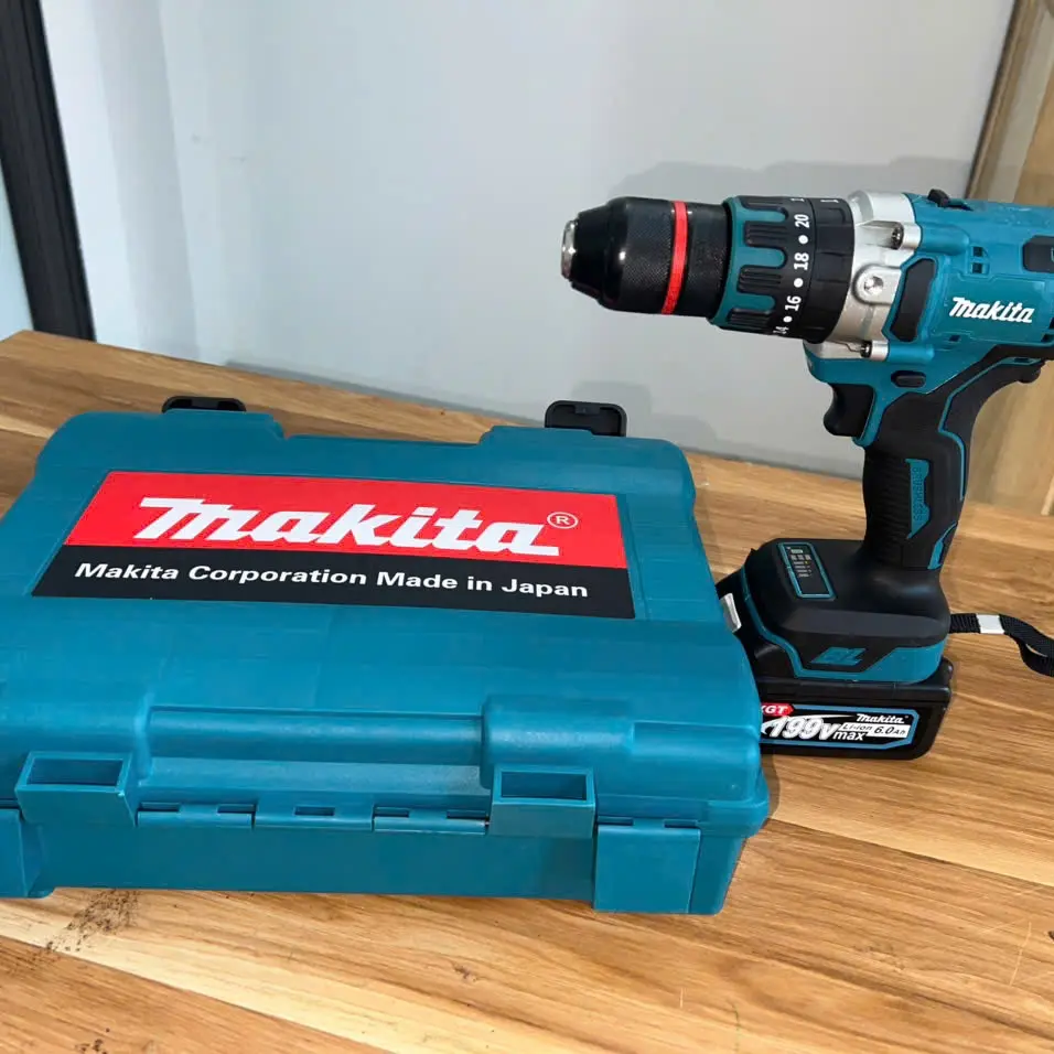 Khoan Pin Makita 118v không chổi than, Động cơ kích từ, Pin 10 Cell (BH 6 tháng )