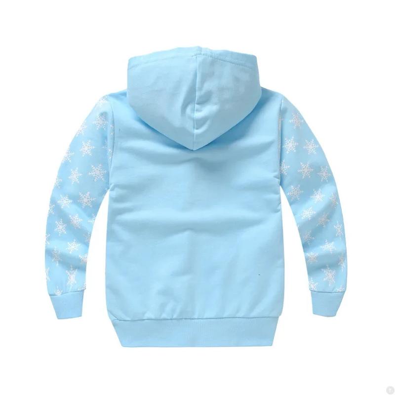 Product Introduction of Spring Autumn Kids Girls Cartoon Frozen Elsa Anna Jacket Coats Clothes Children Cotton Hooded Coat Tops Little Girls Clothing 12