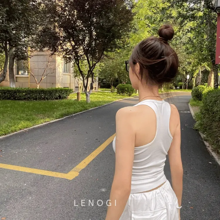 Áo ba lỗ nữ bản to cotton LENOGI áo tanktop sát nách mặc đi tập gym, yoga, đen trắng dễ phối đồ | BigBuy360 - bigbuy360.vn