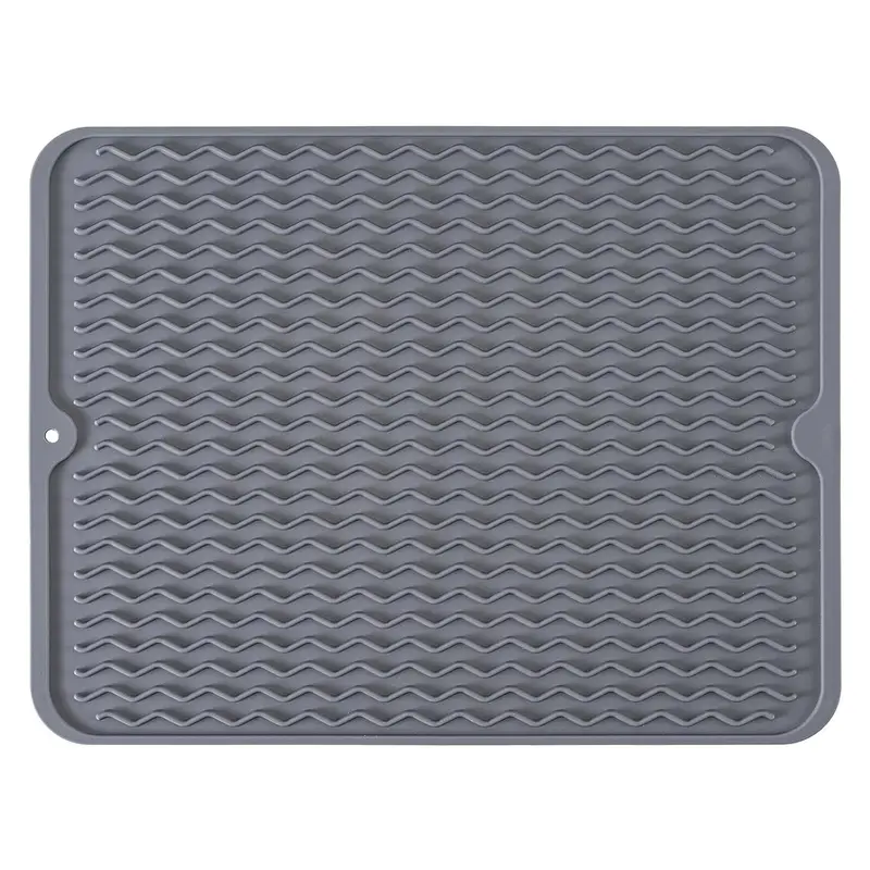 Silicone Tableware Drying Mat, Heat Resistant Non-slip Placemat, Kitchen Countertop Protector, Kitchen Accessories for Home Use 8