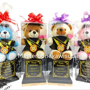 Boneka wisuda READY TERMURAH Piala kado boneka wisuda beruang teddy bear murah 25cm / buket wisuda / hampers