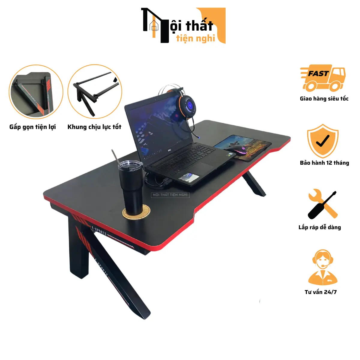 Bàn ngồi bệt chữ U K Z gaming gấp gọn, được thiết kế hầm hố, khung sắt chắc chắn, kiểu dáng hiện đại. banhoc