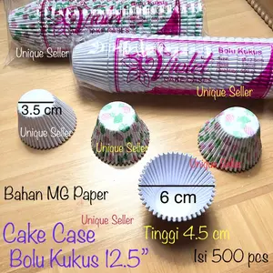 [isi500] Kertas Bolu Kukus 12.5 Putih Polos & Motif VIOLET / Cupcake Case 12,5 / Cake Case 125 mm / Kertas Cup Cake Polos Putih 12.5