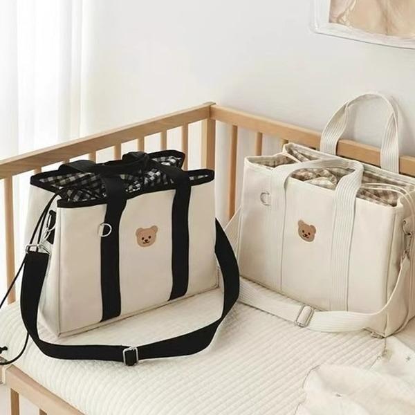Túi xách bỉm sữa gấu hàn quốc cho mẹ và bé, túi tã cho bé balo