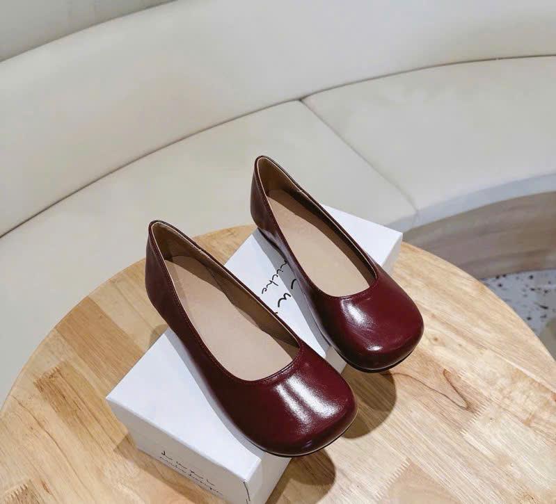 Giày Búp Bê Trơn Thời Trang Nữ Shoes Nhung 5