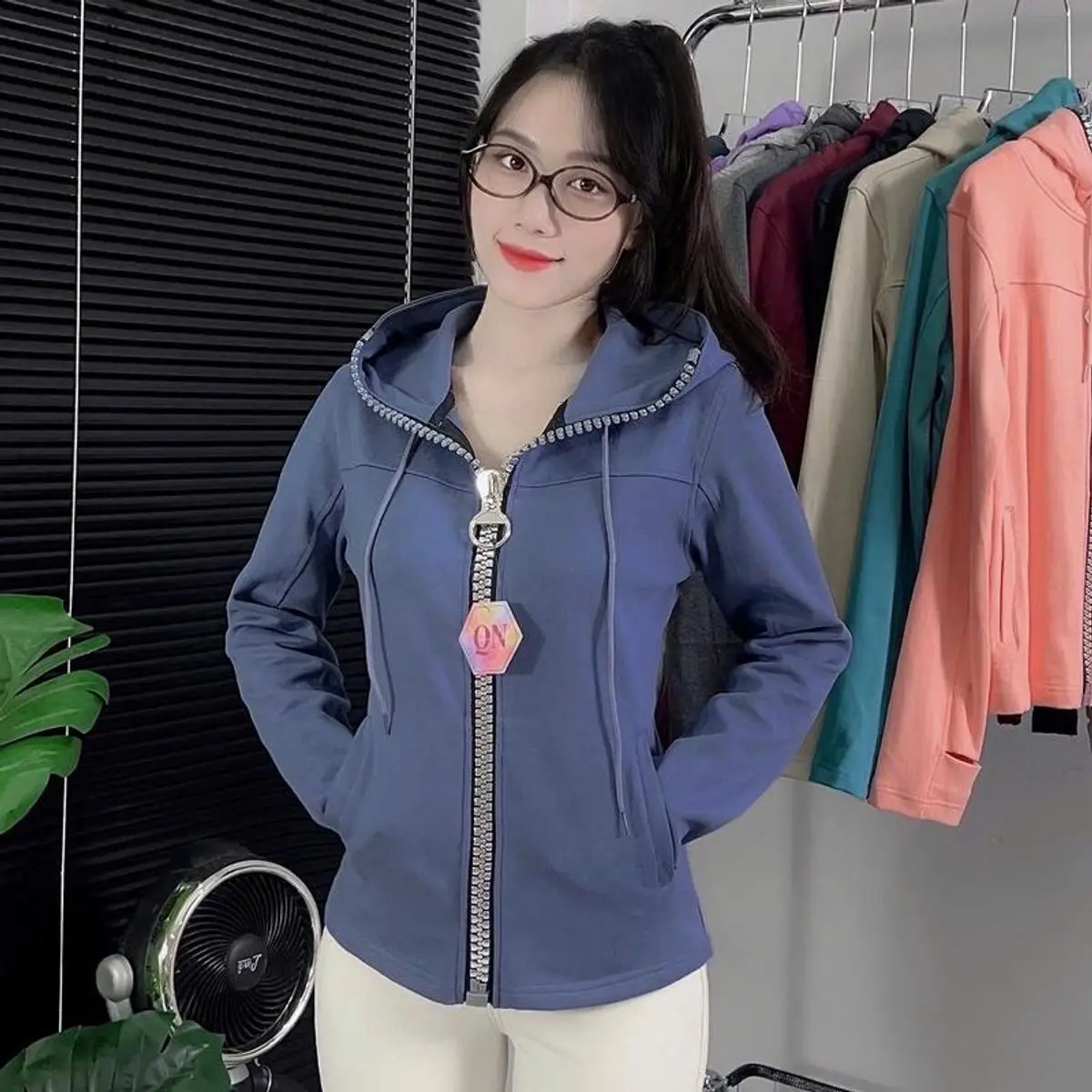 Áo Khoác Thun Dây Kéo To HOT 4 Túi (Loại Dày Dặn - Chống Nắng Tốt). Áo Khoác Chống Nắng Nữ