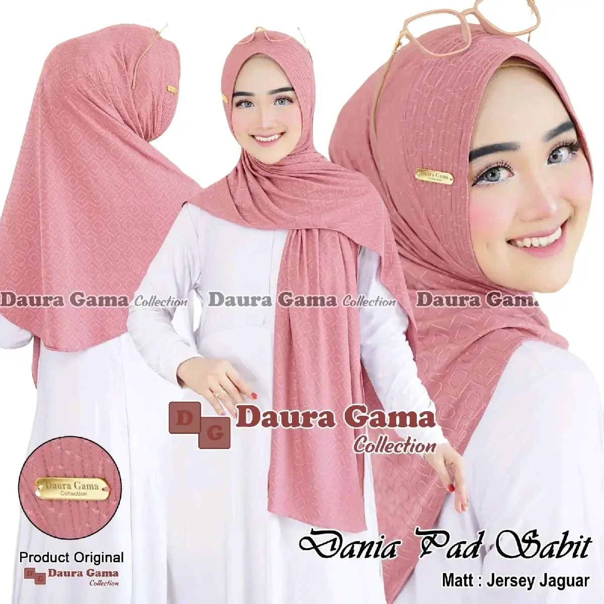 PASHMINA DANIA INSTAN ORI DAURAGAMA BY sefie collection Muslim Pad Jilbab Kerudung Panjang
