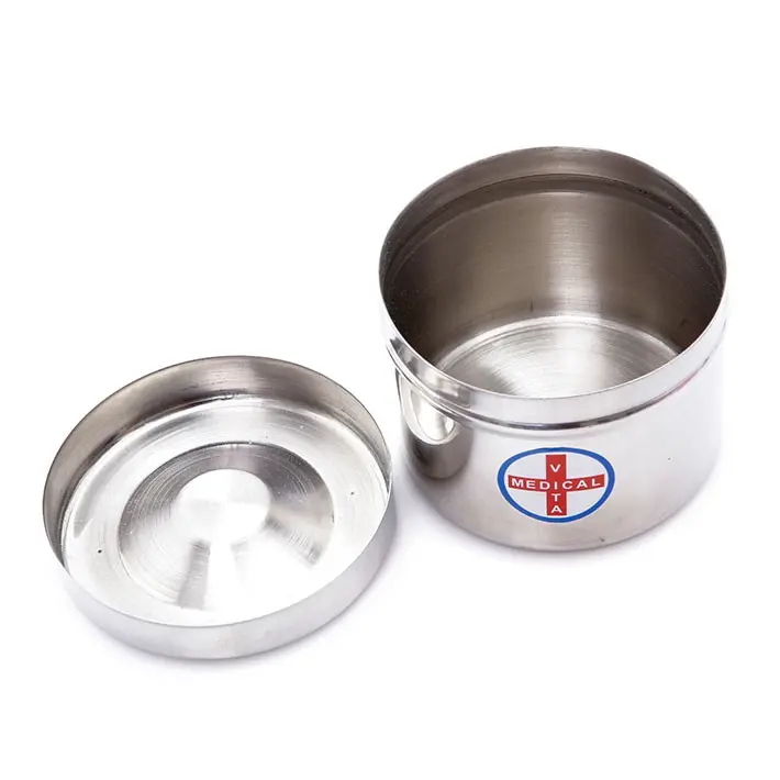 Hộp Inox Tròn Đựng Bông Gòn, Lưu Mẫu Các Size 4