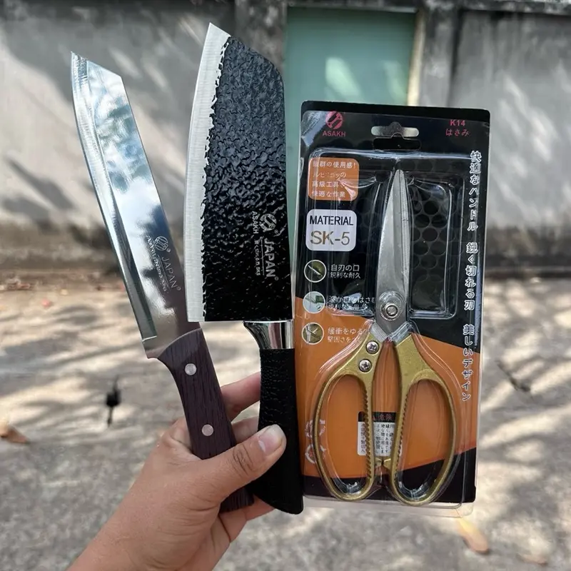 ( Combo 3 MÓN ) 2 DAO NHẬT 1 KÉO NHẬT JAPAN phép không rỉ sét