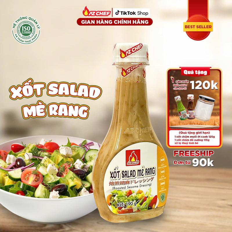 [ QUÀ TẶNG NGẪU NHIÊN ] Xốt trộn salad mè rang 190g AZ CHEF, Xốt trộn các món salad ăn liền, thơm ngon, chuẩn vị Gia Vị Nước Sốt