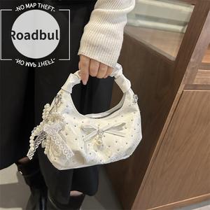 ROADBULLおしゃれでYOしいWAKIのプリーツハンドバッグ,女性用2026お新年の新作トレンドファッション,多目的チェーンショルダー斜めめめ掛けけけバッグ