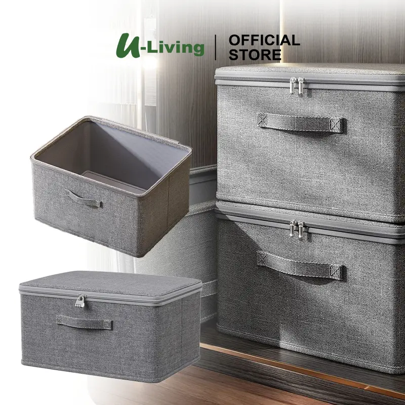 U-Living Storage Box Lipat Kotak Penyimpanan Besar Serbaguna Dapat Dilipat Anti Lembab STO024
