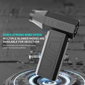 เครื่องปัดฝุ่นพัดลมขนาดเล็กแบบพกพา, พัดลมอากาศไฟฟ้าแบบชาร์จไฟได้ 90000RPM, ไร้สายแบบปรับความเร็วได้ 3 ระดับ, สามารถลมแรง, เหมาะสำหรับคีย์บอร์ด, คอมพิวเตอร์, รถยนต์, และใช้ในบ้าน