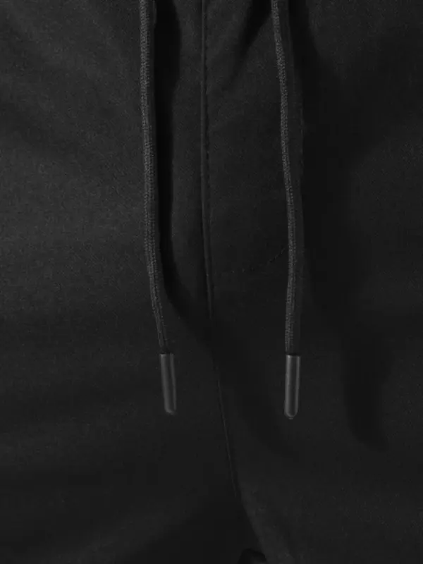 Men's Colorblock Drawstring Button Detail Cargo Pants, Construction Workwear, Regular Fit Fashion Casual Pocket Elastic Waist Trousers For Daily Wear, Men's Bottoms For Fall & Winter 6
