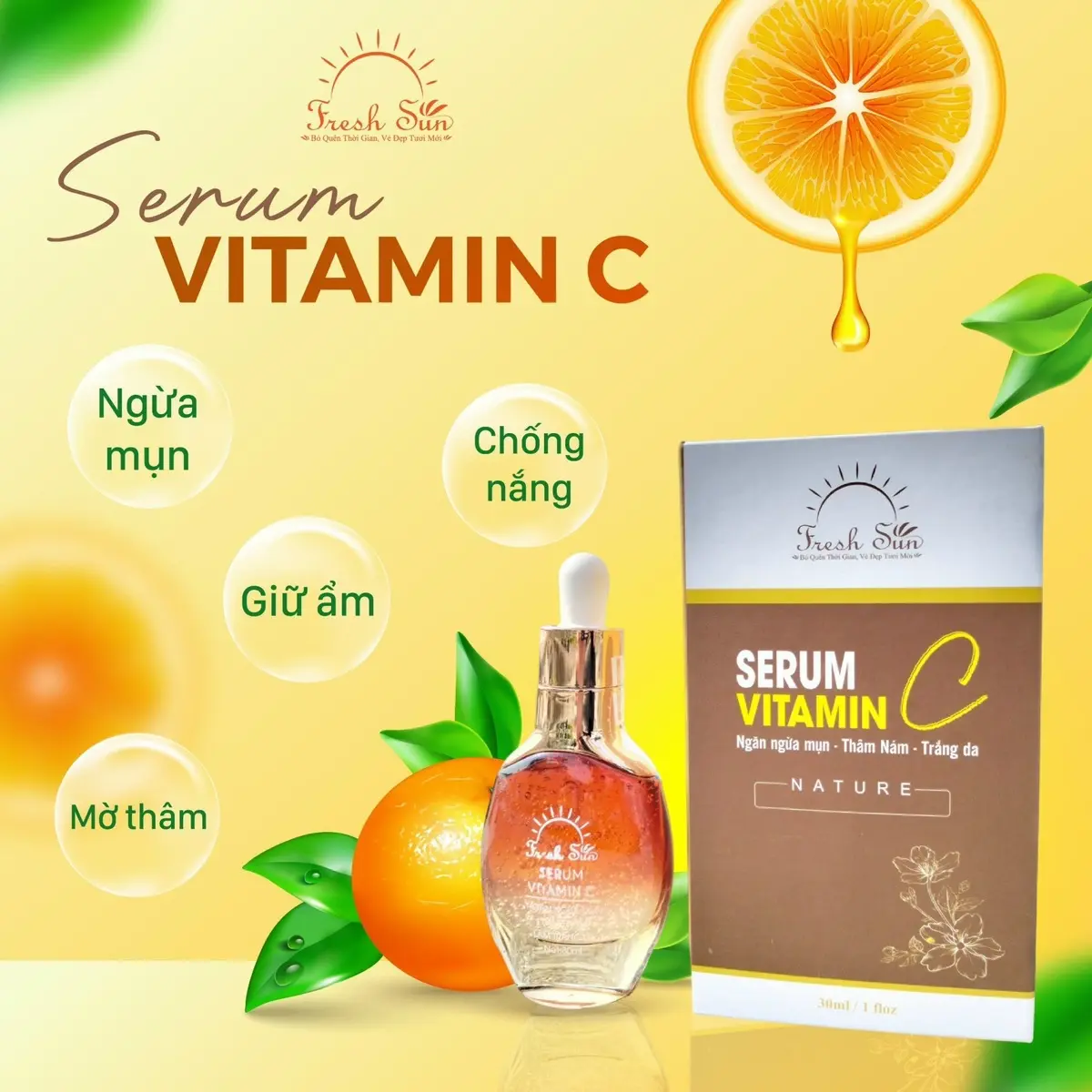Combo dưỡng da SERUM VITAMINC, trắng da, cấp ẩm