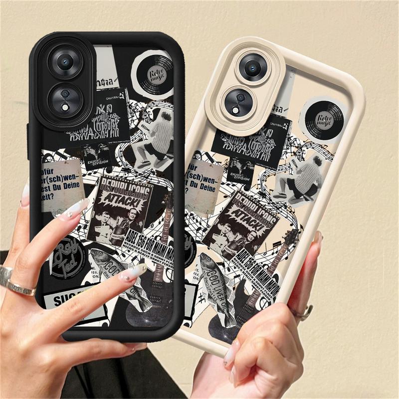  Ốp Cho OPPO A18 A38 A78 A58 Reno 8T A57 2022 A17 A16 A16K A16E A15 A15S A54S A3S A5S A12E A12 F9 A31 A92 A52 A53 A33 A32 A54 A9 2020 Ốp Mềm Thiết Kế Hình Ảnh Rixuan 3C 