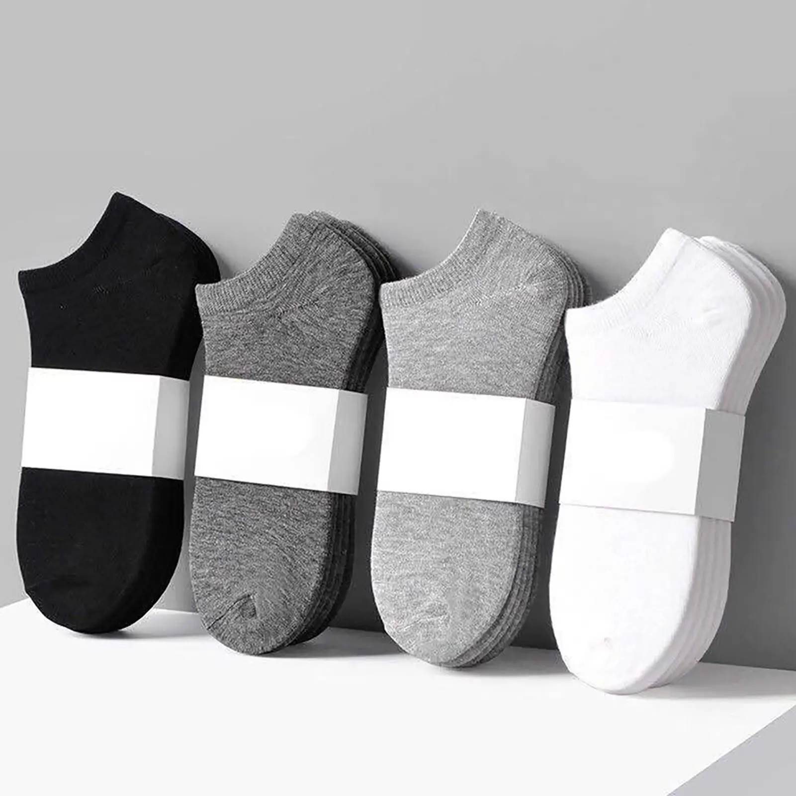 5 Pairs Ankle Socks Soft Sweat Absorbent Cotton Unisex Low Cut Sports Tab Socks for Outdoor Activities