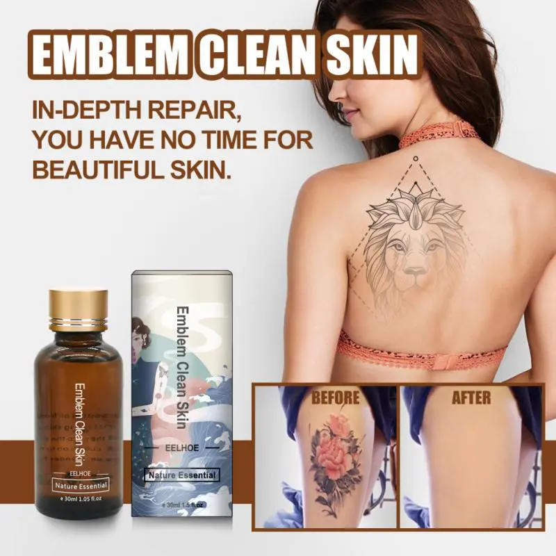 "Available" 1pcs 30ml tattoo remover 100% safe permanent makeup cleaning tattoo removal portable natural plant extract permanent makeup tool