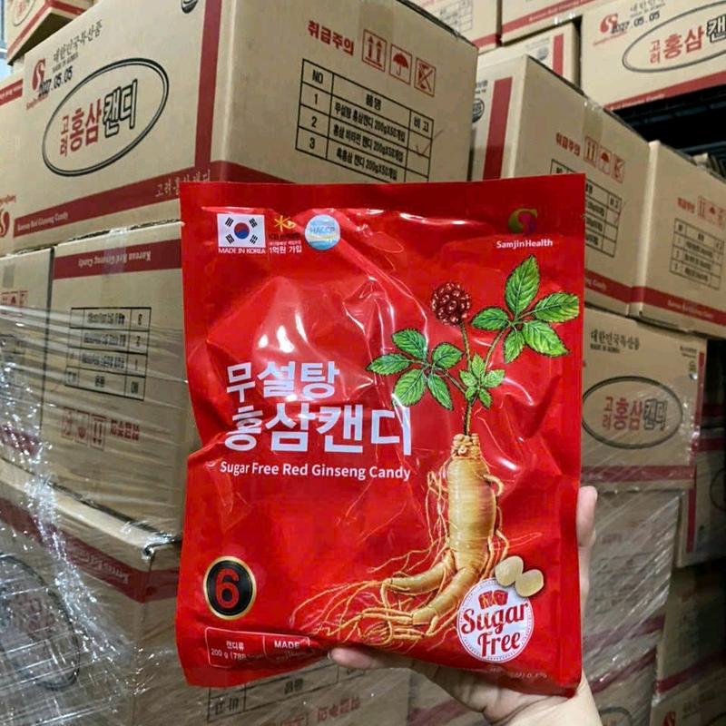 [combo 3 gói kẹo sâm] hắc sâm, không đường, hồng sâm vitamin 7