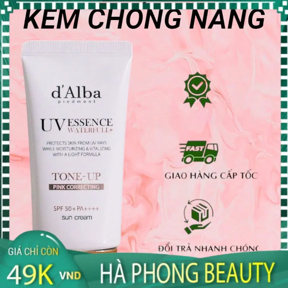Kem chống nắng d'Alba nâng tông da Waterfull Tone-up Sun Cream SPF 50+ 50ml - HÀ PHONG Beauty