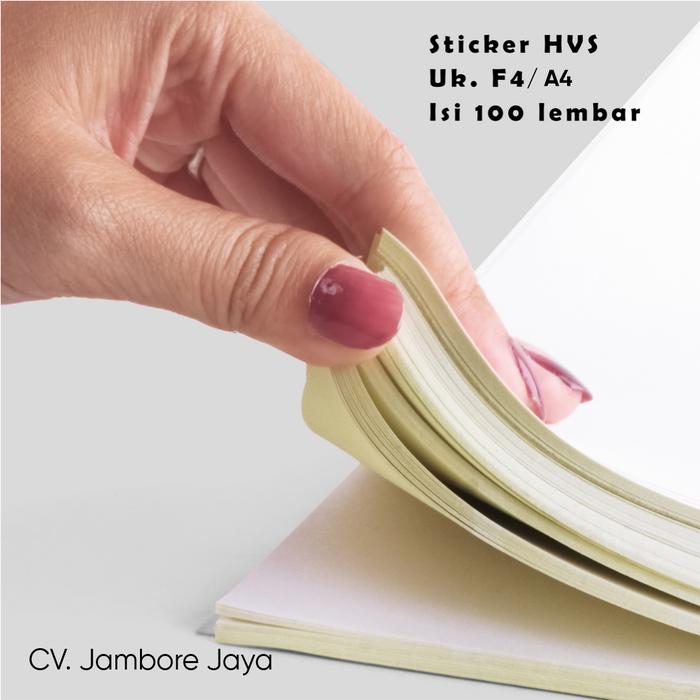 Sticker Paper Doff Jual Kertas Sticker HVS / Doff Label Paper F4 / A4 - F4, 100 lbr - Kota ...