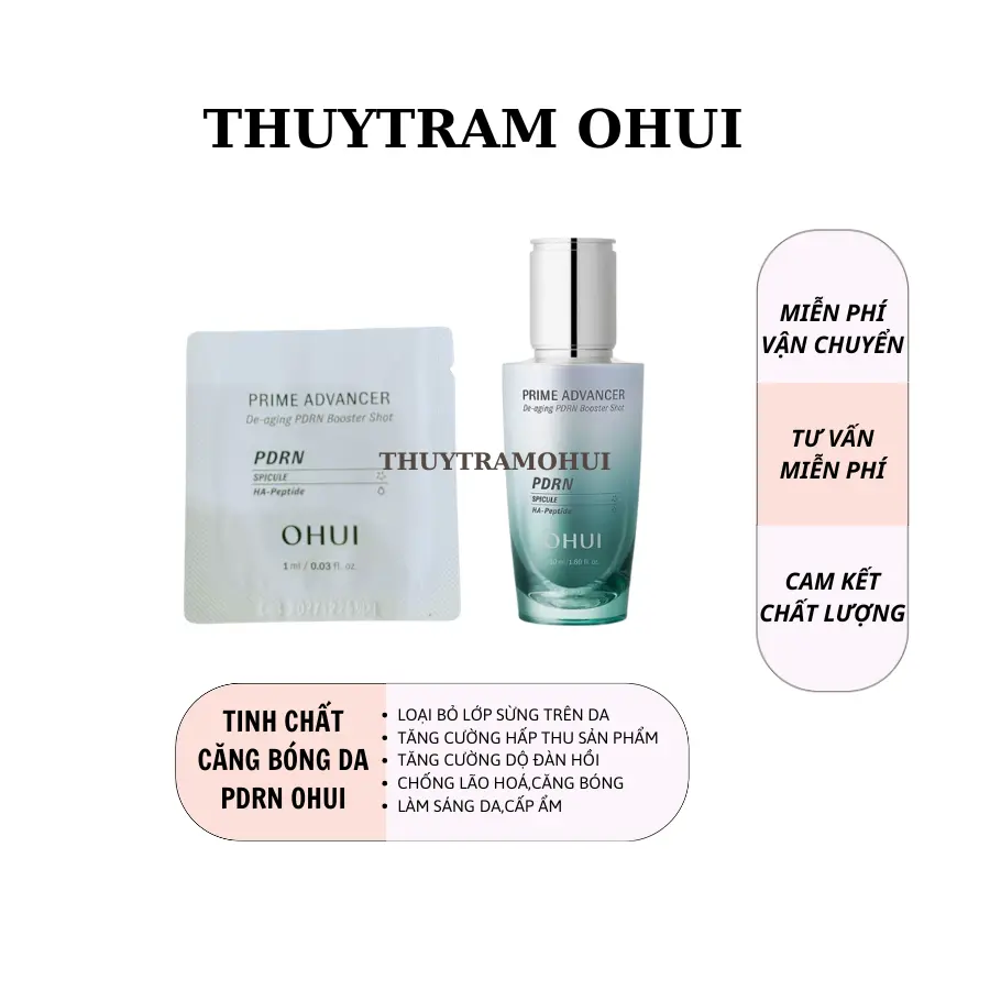 Combo 30 Gói Sample Tinh chất căng bóng Ohui PDRN Prime Advancer De-aging Booster Shot - THUYTRAMOHUI