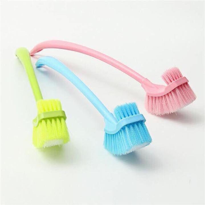 Dụng Cụ Cọ Vệ Sinh Toilet 2 Đầu Nhựa PP Cước Màu - Cây Chà Bồn Cầu Tiện Lợi Làm Sạch 1