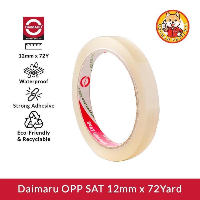 Gambar Daimaru Stationery Tape SAT 12mm x 72Y / 0.5 Inch Solasi Bening / Selotip Transparan dari Mitech Protection Kota Tangerang Selatan Tokopedia