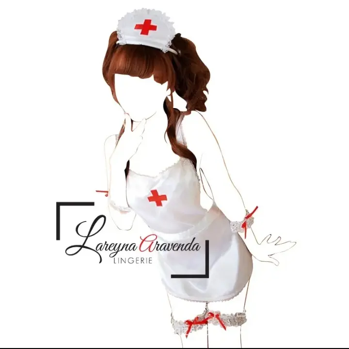 SET LINGERIE SUSTER BAHAN SATIN - MODEL PERAWAT RUMAH SAKIT 0
