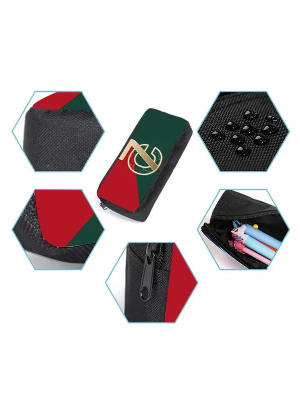 No.7 Print Backpack Set, Casual Backpack & Lunch Bag & Pencil Case, Functional Bag Set for Men & Women 5
