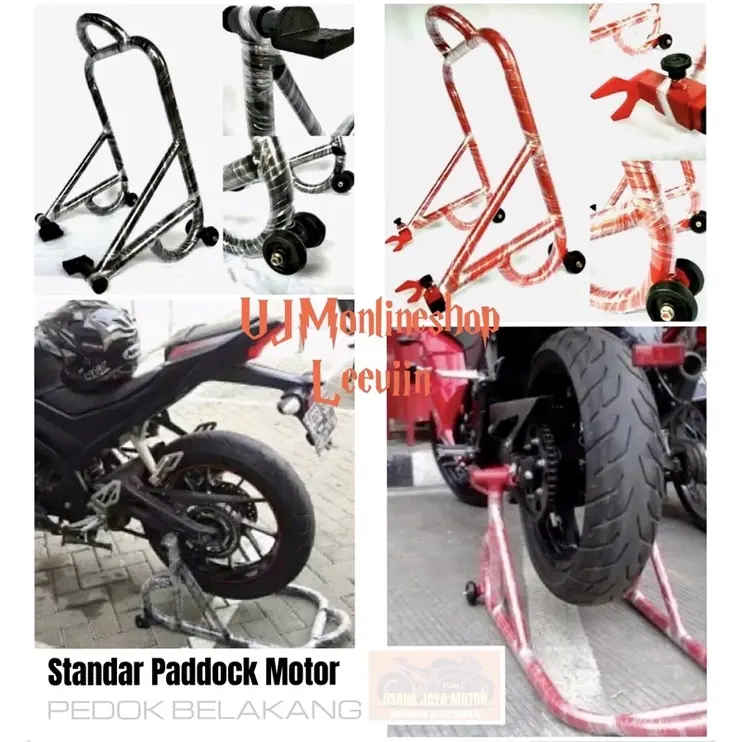 Standar Paddock Pedok Model Pipa Bulat Universal Buat Ninja/Vixion/R15/R25/Cbr/Gsx/Fu/Sonic/Mx King/Mt 0