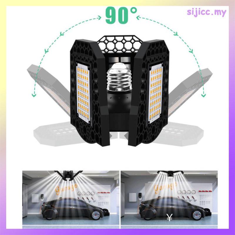 Product Introduction of Ready Stock Ceiling Lights Garage Deformable Motion Sensor LED Lamps Workshop Folding Deformation Out of Shape Sports sijicc 3