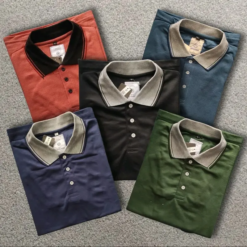 Paket 3pcs Kaos Polo Shirt Pria Kaos Kerah Lengan pendek Bahan Cotton Cuty Ukuran M L XL 1
