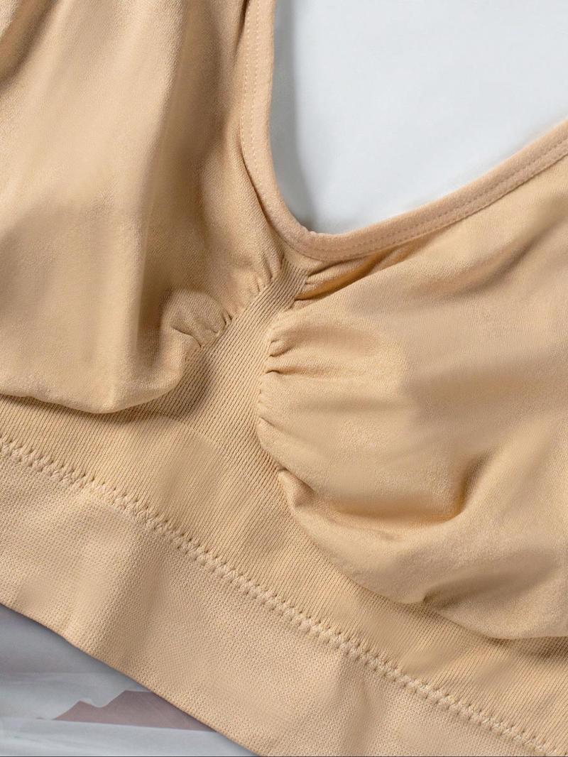 Product Introduction of Women's Solid Wireless Seamless Bra, Breathable Comfortable Backless Sports Bra, Women's Lingerie for All Seasons 8