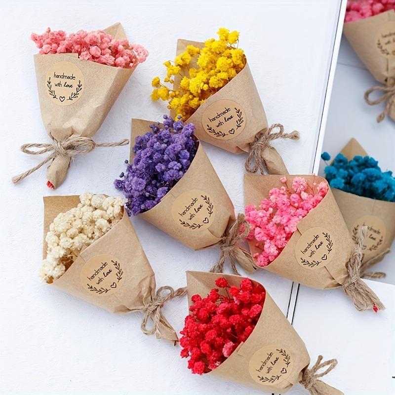 Artificial Flower Bouquet, 8 Counts Mini Random Color Faux Flower, Decoration Supplies for Home Party Wedding Festival 6
