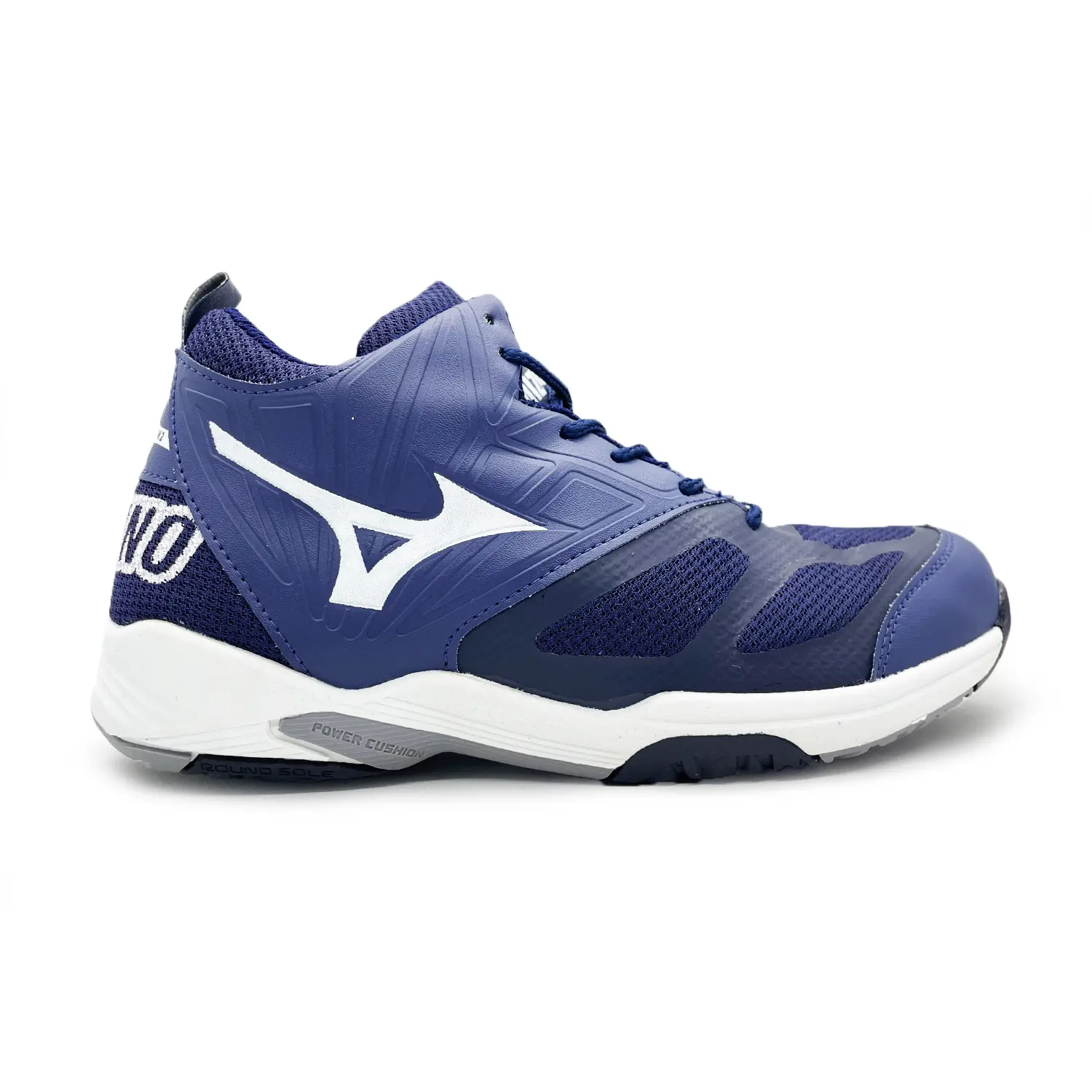 Sepatu Olahraga Pria MZN Wafe Momentum2 Navy Putih Sepatu Voli Basket Badminton Terbaru
