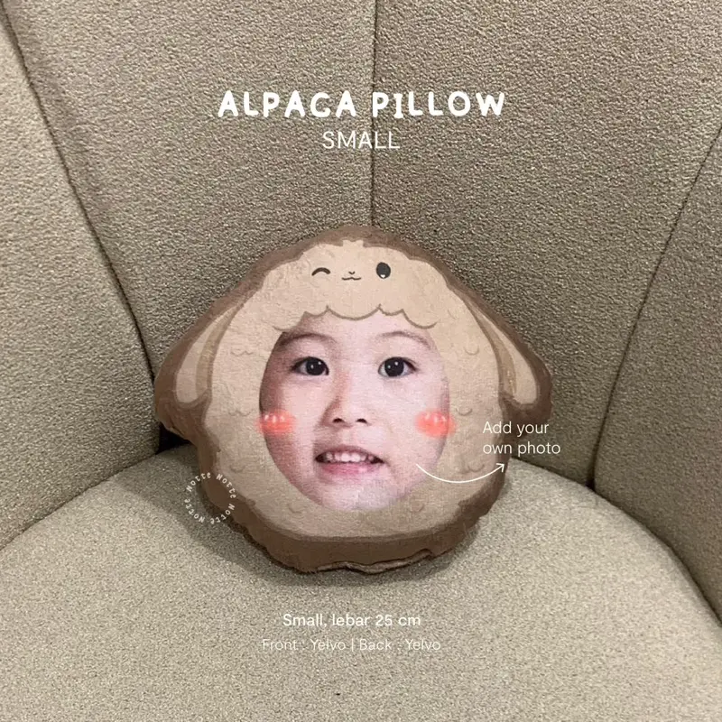 Bantal Boneka Alpaca Series Custom Kepala Kpop / Thaienthu / NCT Kids / EXO / BTS Notte 3