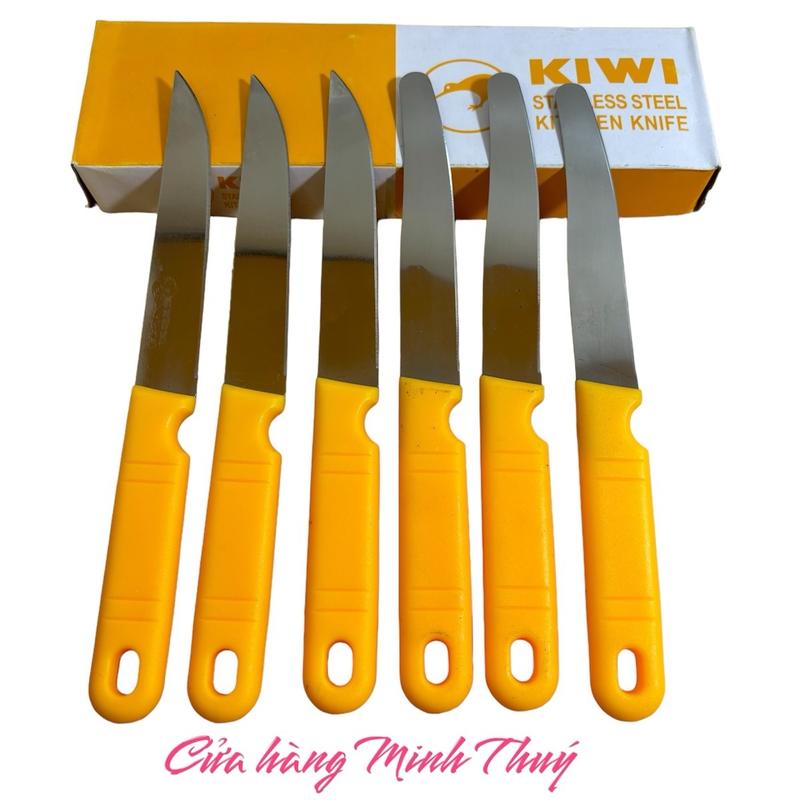 Dao kiwi (dao mỏng ), dao gọt  trái cây hiệu  kiwi, dao cán  vàng , dao cắt  rau củ  quả , dao thái cán vàng