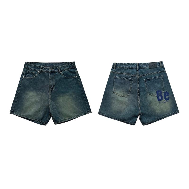 QUẦN SHORT JEAN NAM - THÊU CHỮ BE - FROM TRÊN GỐI - ĐỊNH LƯỢNG VẢI 360GSM 1760