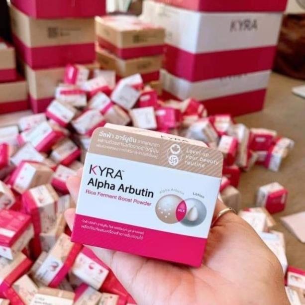 Bột trắng da Kyra Alpha Arbutin (20 viên), màu trắng, dạng bột mịn