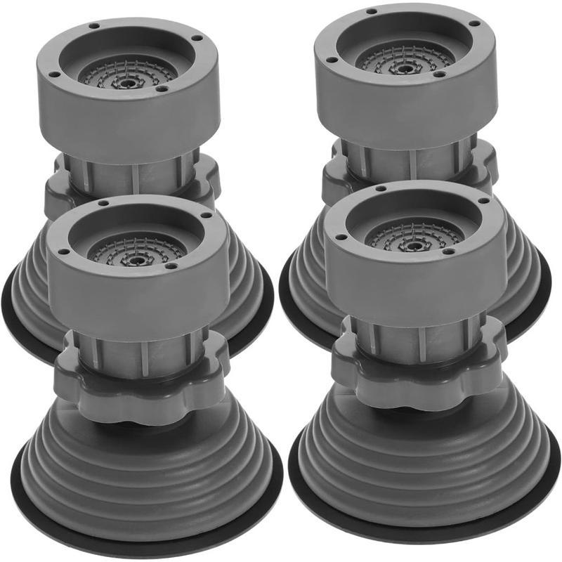 Set 4 Chân Kê Máy Giặt Tủ Lạnh Chân Đỡ Đa Năng Chống Rung Lắc Tăng Giảm Chiều Cao Chống Trơn Trượt Đế Kê Chân Bếp Ga