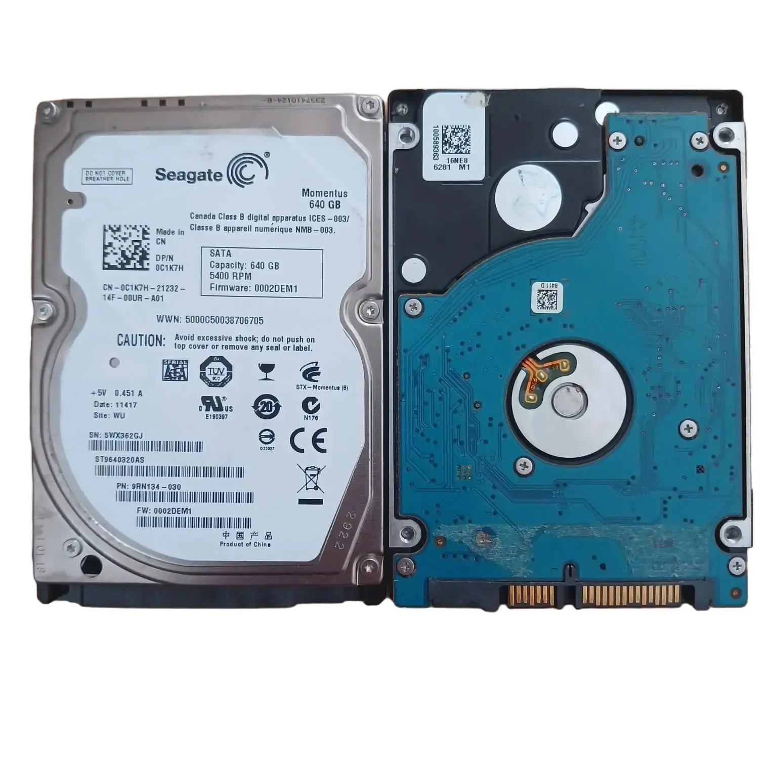 Hard Disk 2,5 Laptop" 640GB Sata Internal