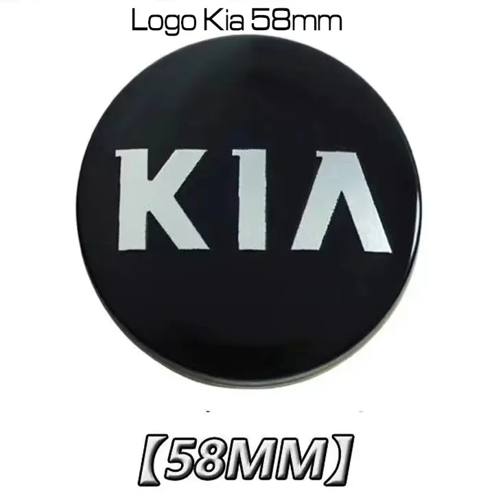 Logo KIA mẫu cũ cho chụp mâm xe (chụp Lazâng) đường kính 58mm, phù hợp cho mọi dòng xe KIA. Kia58